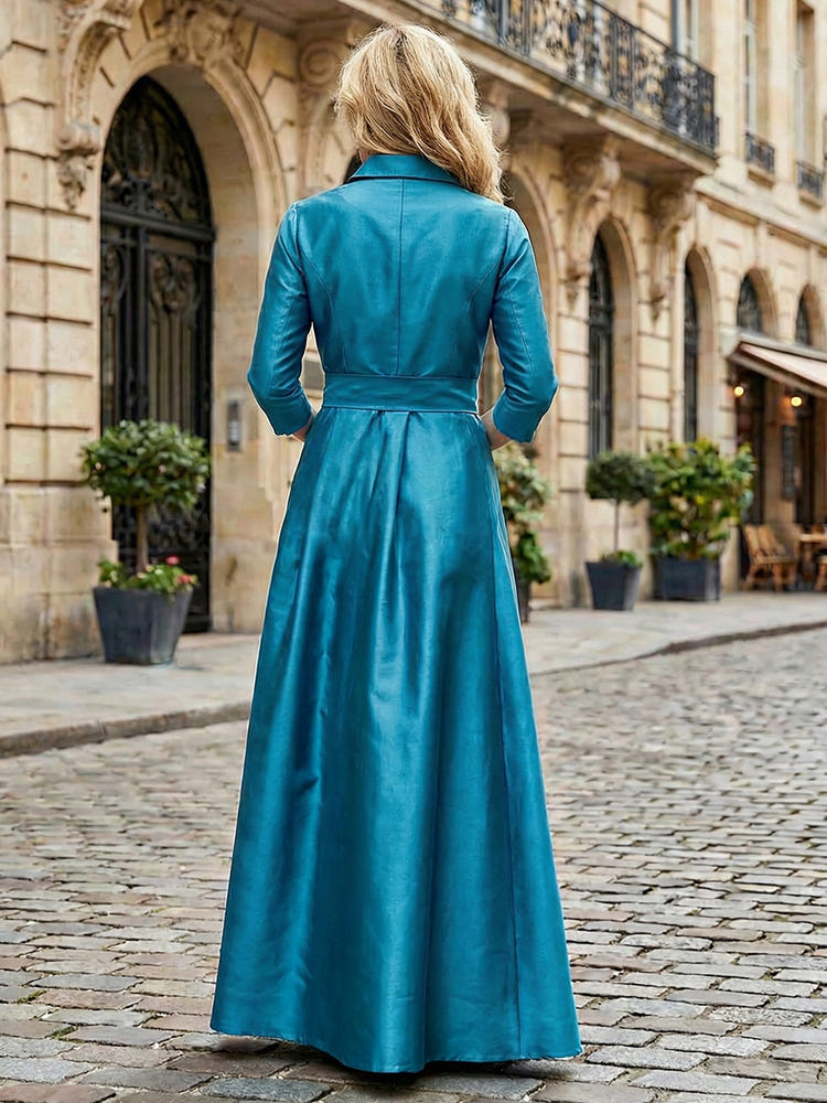 Satin A-Line High Neck Bow Mother of the Bride Dresses