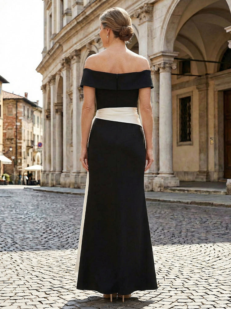 Satin Mermaid Off the Shoulder Ruffles Mother of the Bride Dresses
