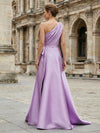 Satin A-Line One Shoulder Ruffles Mother of the Bride Dresses