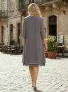 2 Pieces Chiffon Pleated Mother of the Bride Dresses with Jacket