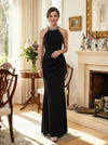 Satin Mermaid Halter Rhinestone Mother of the Bride Dresses