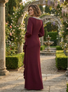 Chiffon Mermaid Crew Neck Rhinestone Mother of the Bride Dresses