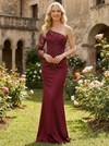 Satin Mermaid Lace Applique  Mother of the Bride Dresses