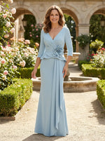Jersey Mermaid 3D Flowers Mother of the Bride Dresses