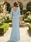 Jersey Mermaid 3D Flowers Mother of the Bride Dresses