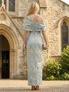 Satin Jacquard One Shoulder Pleated Mother of the Bride Dresses