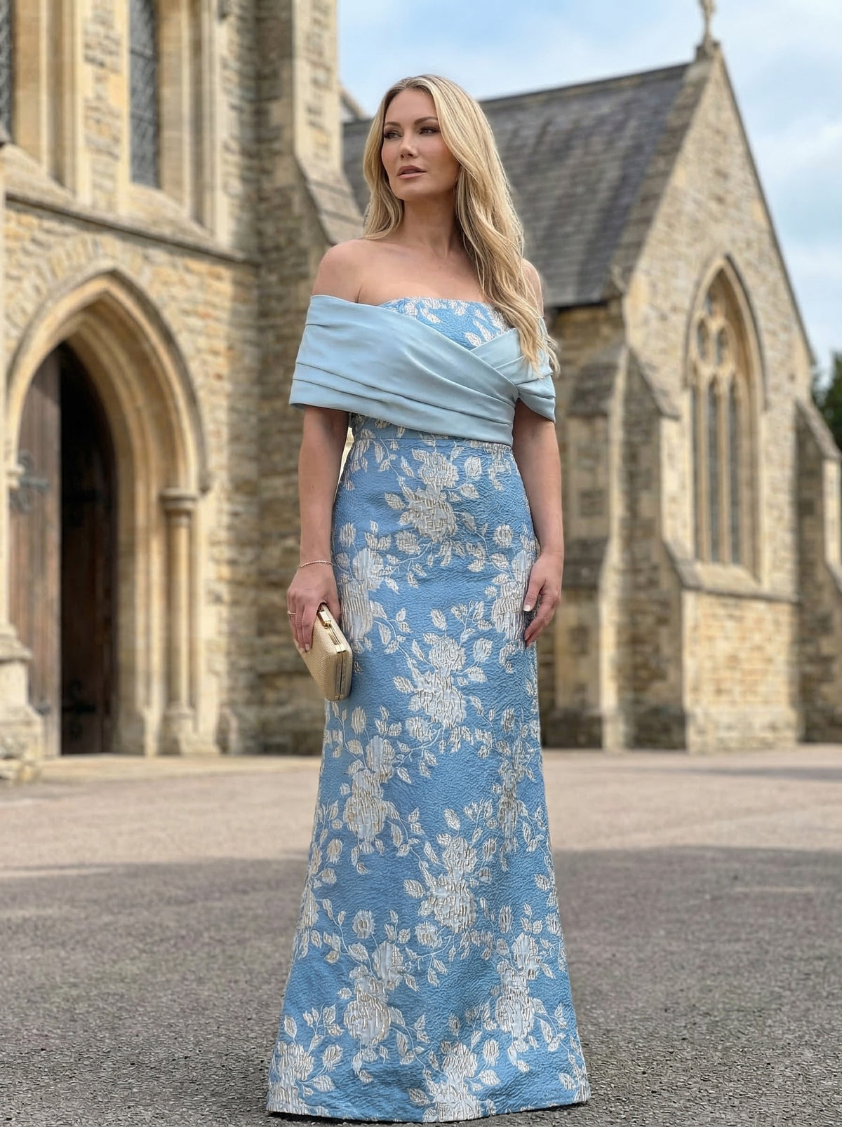 Off the Shoulder Satin Mother of the Bride Dresses