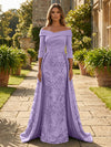 Sequin Embroidery Sheath Off the Shoulder Mother of the Bride Dresses