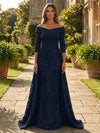 Sequin Embroidery Sheath Off the Shoulder Mother of the Bride Dresses