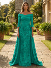 Sequin Embroidery Sheath Off the Shoulder Mother of the Bride Dresses