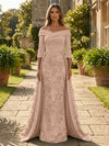 Sequin Embroidery Sheath Off the Shoulder Mother of the Bride Dresses