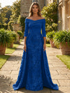 Sequin Embroidery Sheath Off the Shoulder Mother of the Bride Dresses