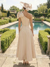 Satin A-Line One Shoulder Pleated Mother of the Bride Dresses