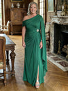 Chiffon Sheath One Shoulder Side Slit Mother of the Bride Dresses