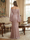 Lace Appliques Mermaid Off the Shoulder Beaded Mother of the Bride Dresses