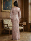 Mermaid Crew Neck Lace Applique  Mother of the Bride Dresses