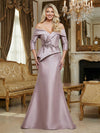 Satin Mermaid Pleated Mother of the Bride Dresses