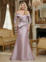 Satin Mermaid Pleated Mother of the Bride Dresses
