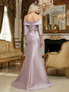 Satin Mermaid Pleated Mother of the Bride Dresses