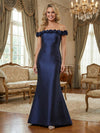 Off the Shoulder Mother of the Bride Dresses with 3D Flowers