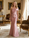 Mermaid Off the Shoulder Pleated Mother of the Bride Dresses