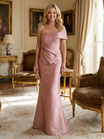 Mermaid Off the Shoulder Pleated Mother of the Bride Dresses