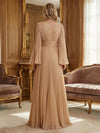 Chiffon A-Line V Neck Pleated Mother of the Bride Dresses