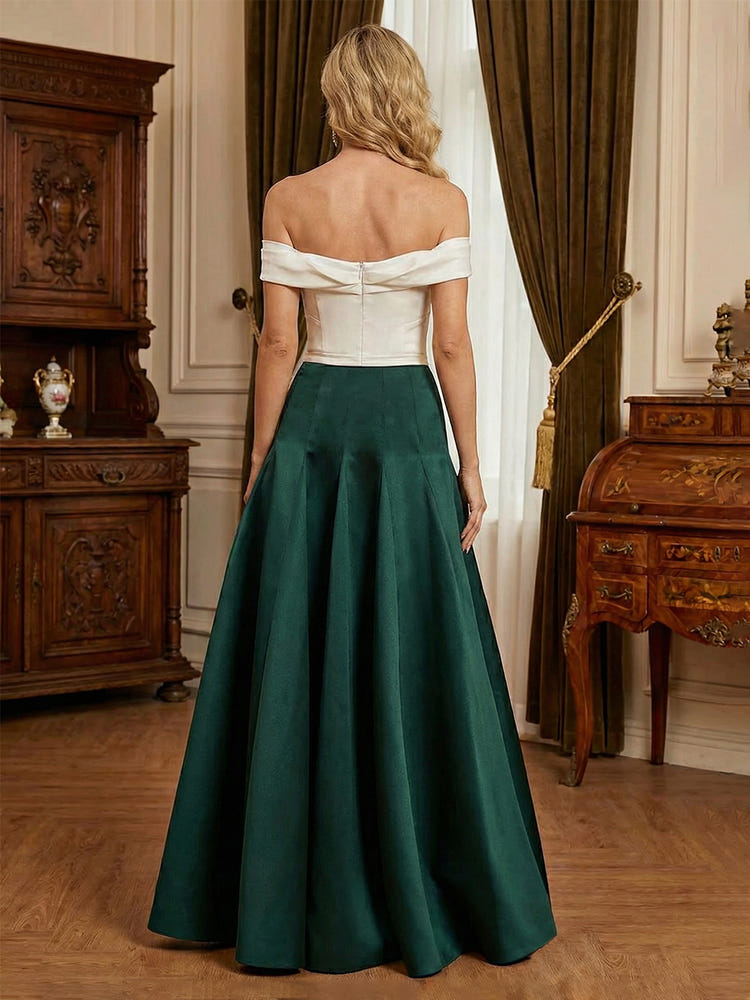 A-Line Off the Shoulder Bow Mother of the Bride Dresses