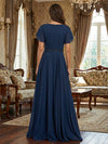Chiffon A-Line V Neck Applique  Mother of the Bride Dresses