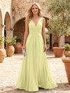 Chiffon A-Line V Neck Pleated Mother of the Bride Dresses