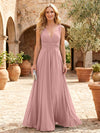 Chiffon A-Line V Neck Pleated Mother of the Bride Dresses