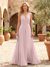 Chiffon A-Line V Neck Pleated Mother of the Bride Dresses