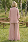 Chiffon V Neck Sequin 3 Pieces Mother of the Bride Pantsuits