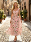 Chiffon Floral Print 2 Pieces Mother of the Bride Dresses with Jacket