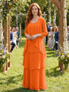 Chiffon Tiered 2 Pieces Mother of the Bride Dresses with Jacket