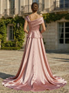 Floral Sheath Off the Shoulder Front Slit Mother of the Bride Dresses