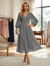 Chiffon A-Line V Neck Pleated Mother of the Bride Dresses