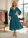 Chiffon A-Line V Neck Pleated Mother of the Bride Dresses