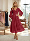 Chiffon A-Line V Neck Pleated Mother of the Bride Dresses