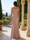 Tulle Mermaid Off the Shoulder Applique Mother of the Bride Dresses