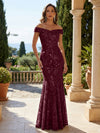 Tulle Mermaid Off the Shoulder Applique Mother of the Bride Dresses