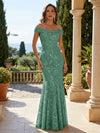 Tulle Mermaid Off the Shoulder Applique Mother of the Bride Dresses