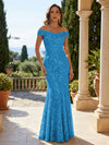 Tulle Mermaid Off the Shoulder Applique Mother of the Bride Dresses