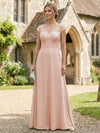 Chiffon A-Line Floral Embroidery Mother of the Bride Dresses