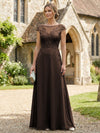 Chiffon A-Line Floral Embroidery Mother of the Bride Dresses