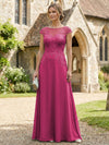 Chiffon A-Line Floral Embroidery Mother of the Bride Dresses