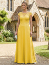 Chiffon A-Line Floral Embroidery Mother of the Bride Dresses