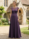 Chiffon A-Line Floral Embroidery Mother of the Bride Dresses