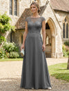 Chiffon A-Line Floral Embroidery Mother of the Bride Dresses