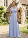 Chiffon A-Line Floral Embroidery Mother of the Bride Dresses